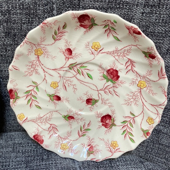 Five Spode Rosebud Teacup Saucers - Picture 3 of 9